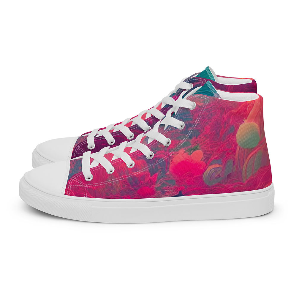 “Candy Canyon” Women’s high top canvas shoes