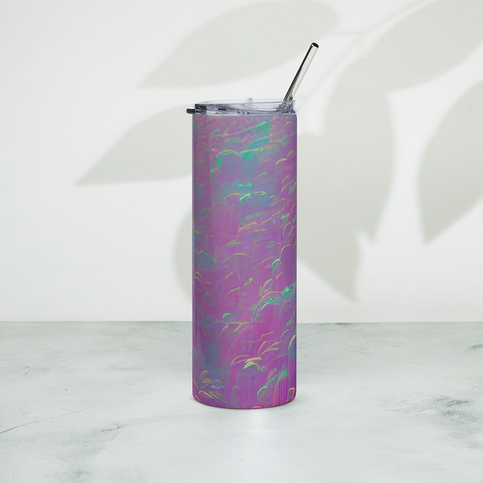 “Cotton Candy Wasteland” stainless steel tumbler