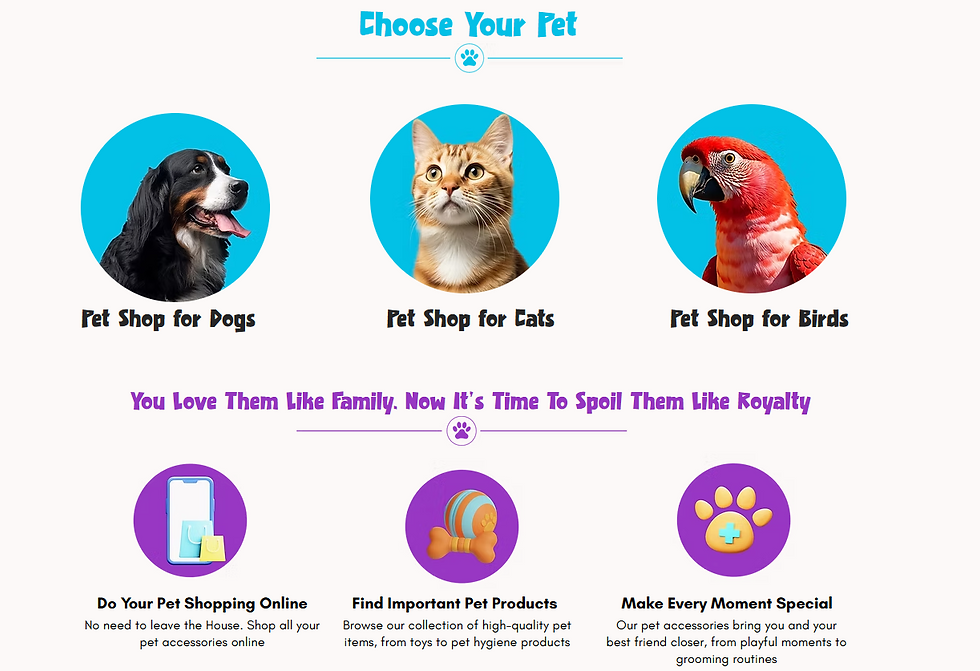 Pets Indeed Home Page