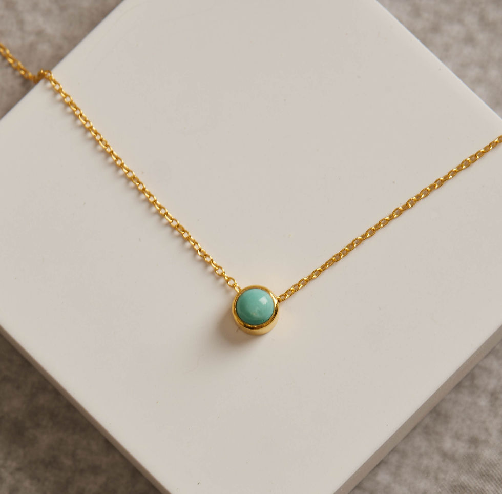 Thumbnail: 5mm Natural Dainty Birthstone Necklaces