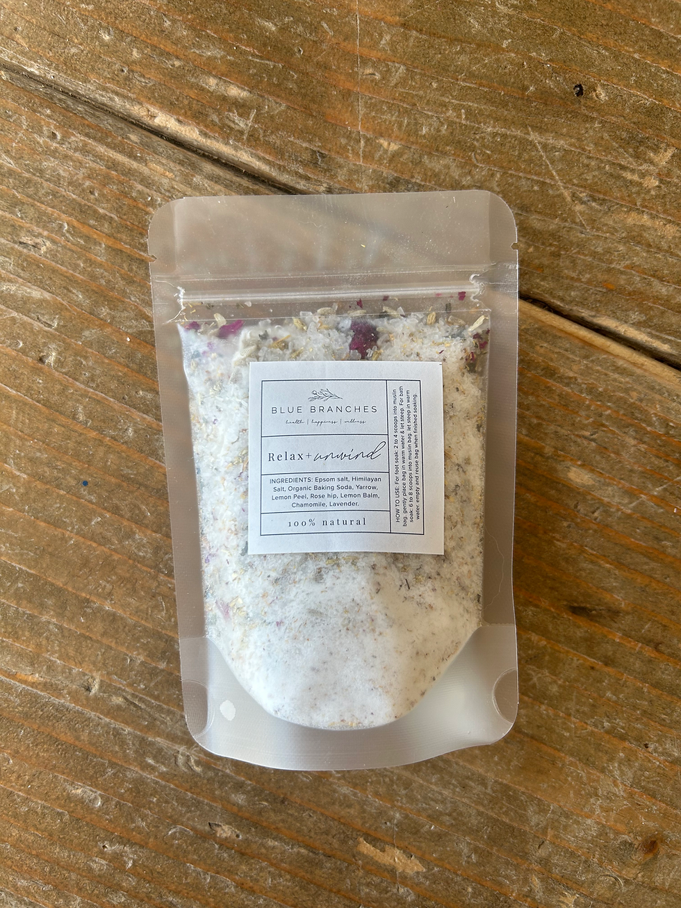 Thumbnail: Mini Size Mineral Bath Salts + Healing Herb Bath Soaks