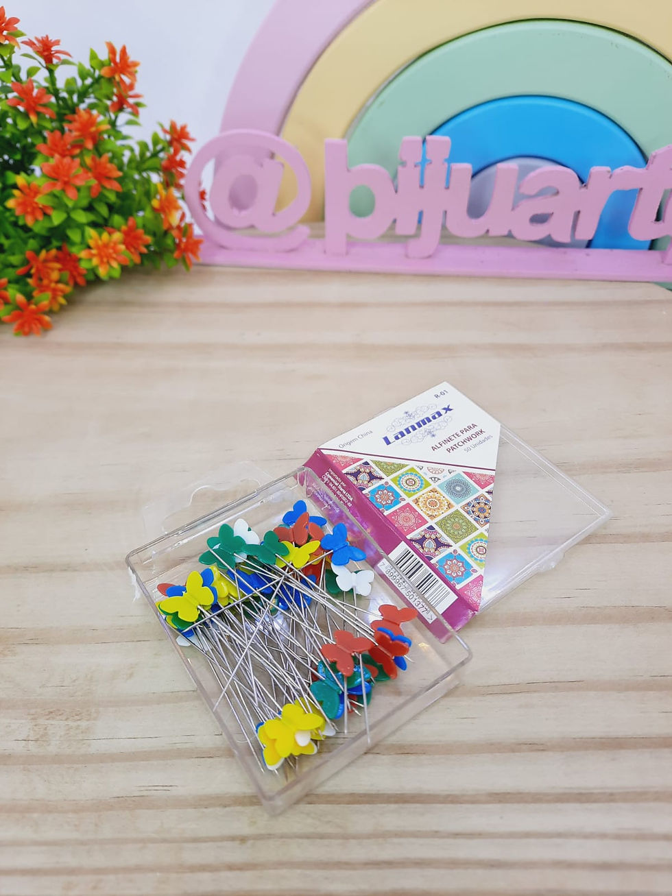 ALFINETE PARA PATCHWORK C/ 50UNI - BORBOLETA