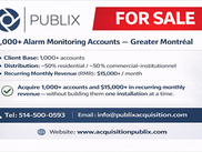 PQCA-48 | FOR SALE |1000+ Alarm Monitoring Clients Greater Montreal