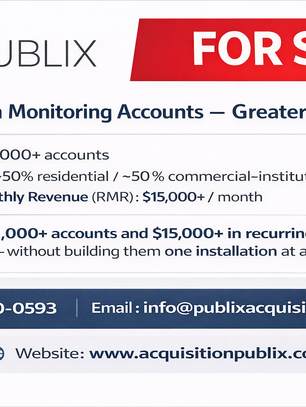 PQCA-48 | FOR SALE |1000+ Alarm Monitoring Clients Greater Montreal