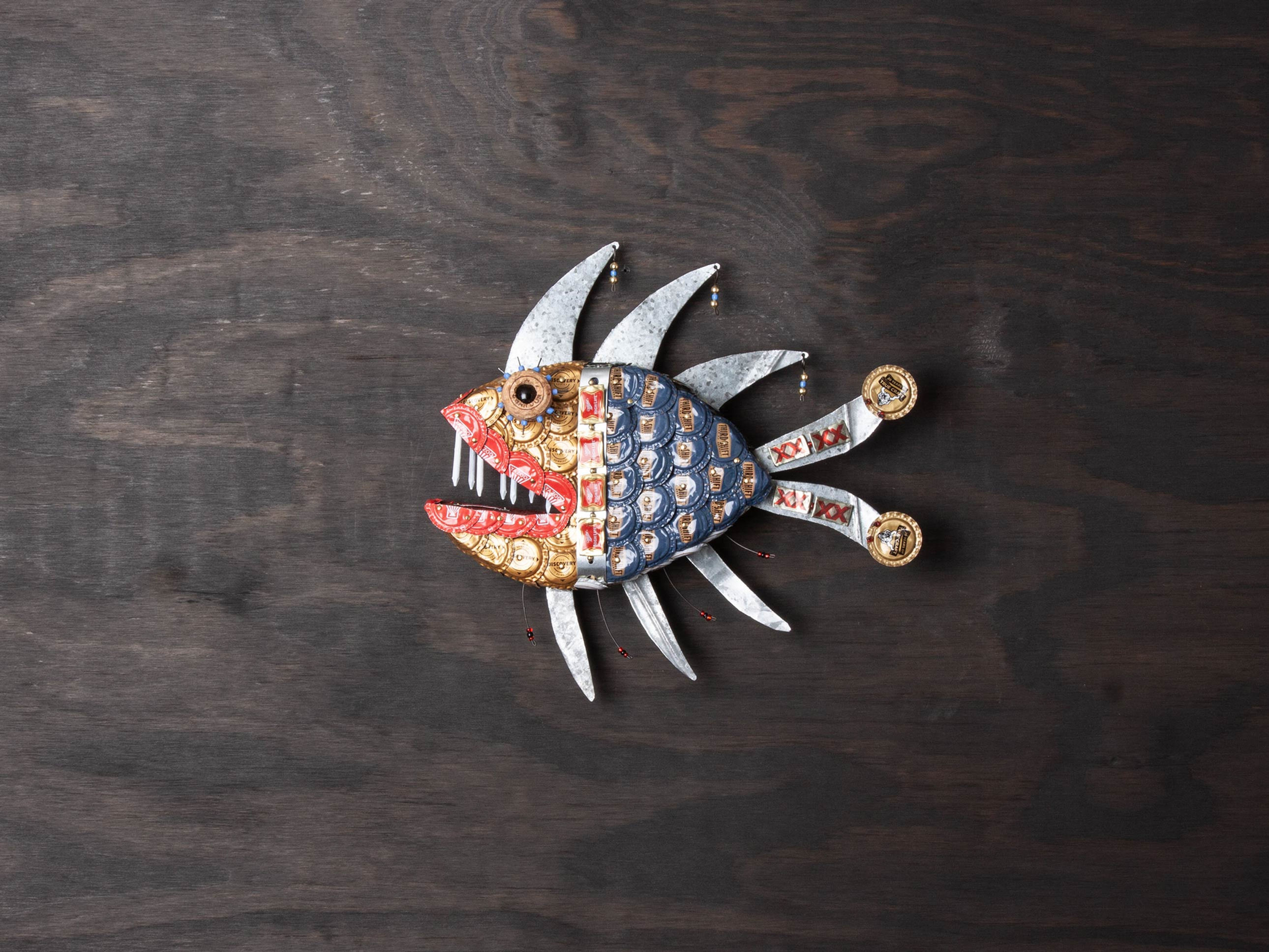 Working Girl Bottle Cap Fish