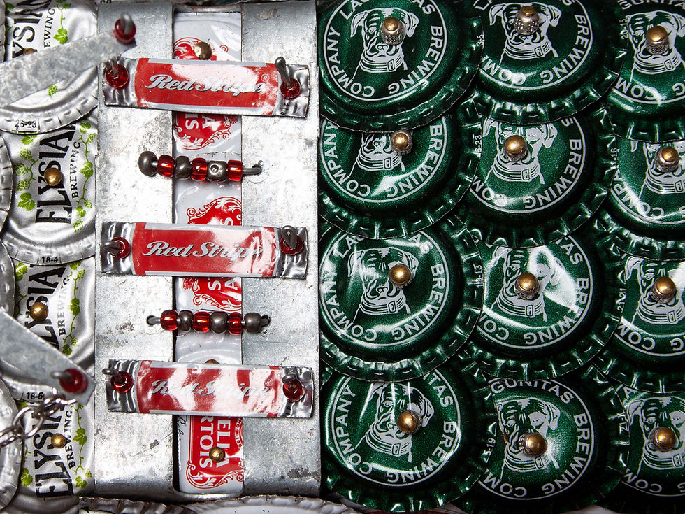 Thumbnail: The Jolly Green Giant Bottle Cap Fish