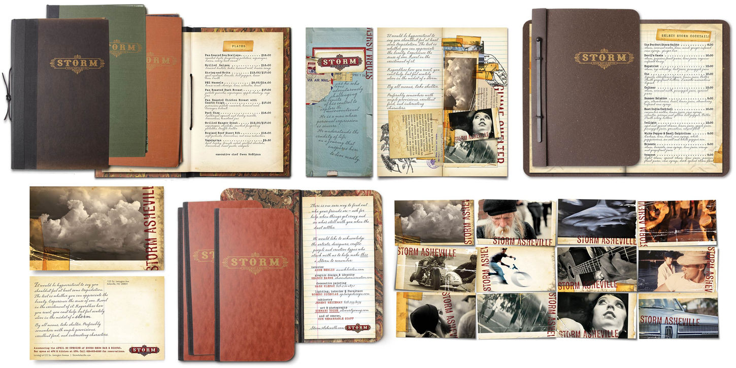 Storm Bar & Bistro restaurant branding