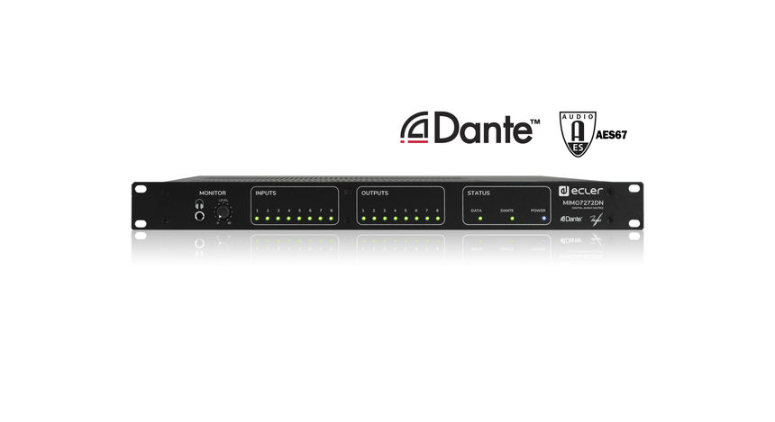 Ecler MIMO7272DN Dante Digital Audio Matrix
