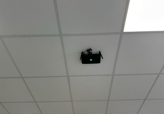 Ecler VEO-SWC44 mounted on a ceiling