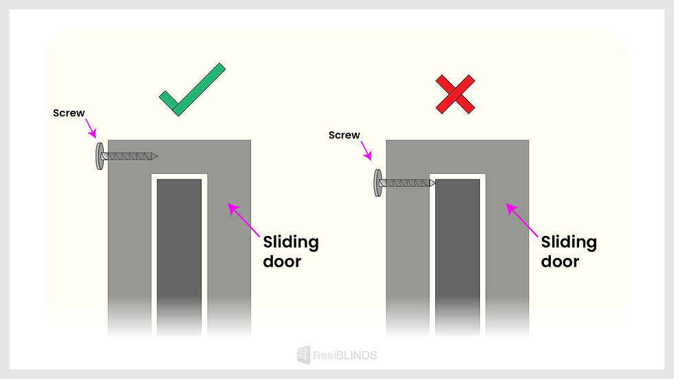 Steps 1: Blind Installation Process Into A Sliding Door