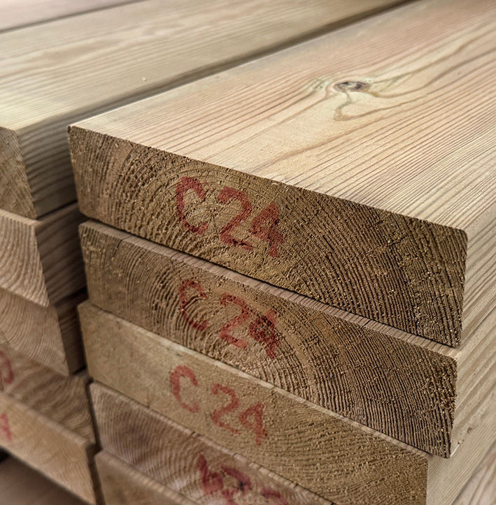 Thumbnail: Softwood timber stacked