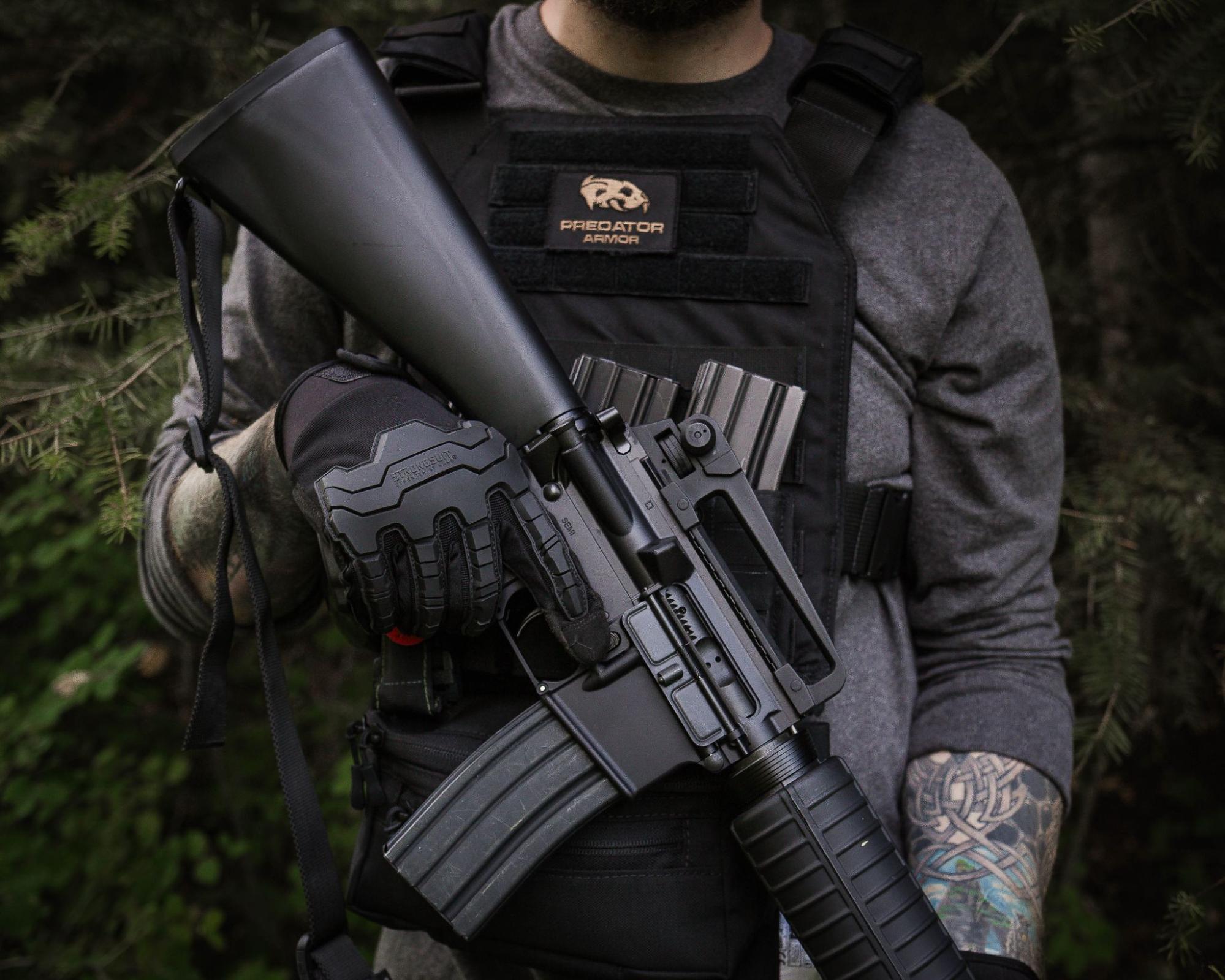 Predator Armor with plate carrier and body armor