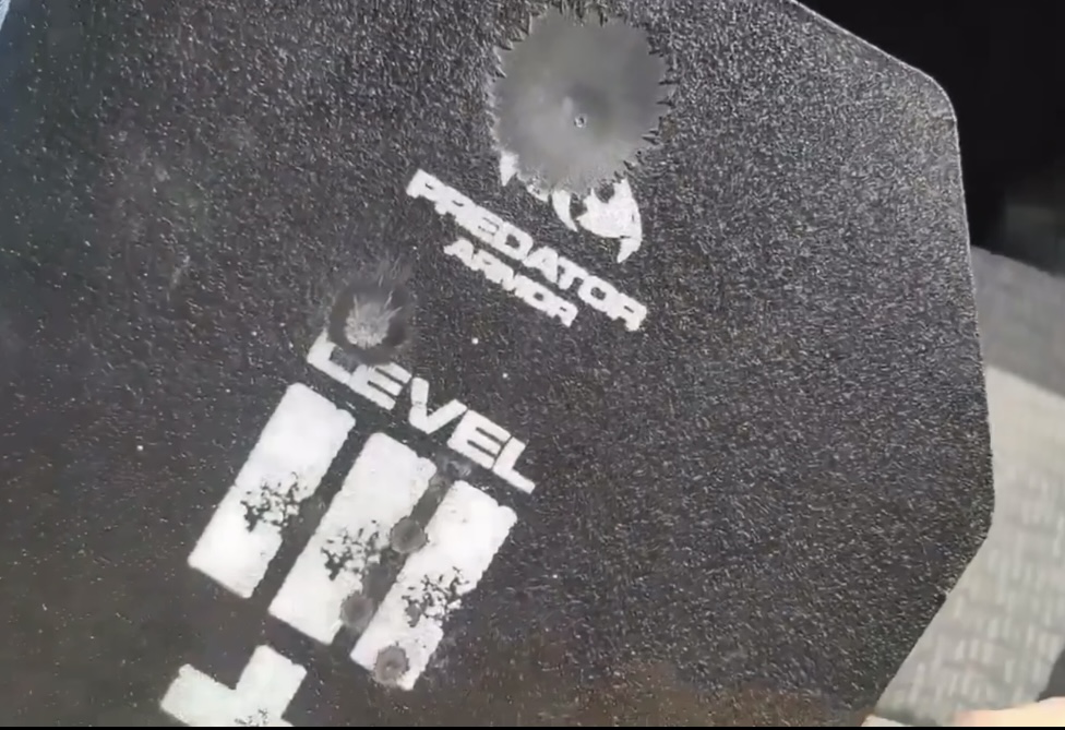 Level 3 Armor plates that have taken some rounds 