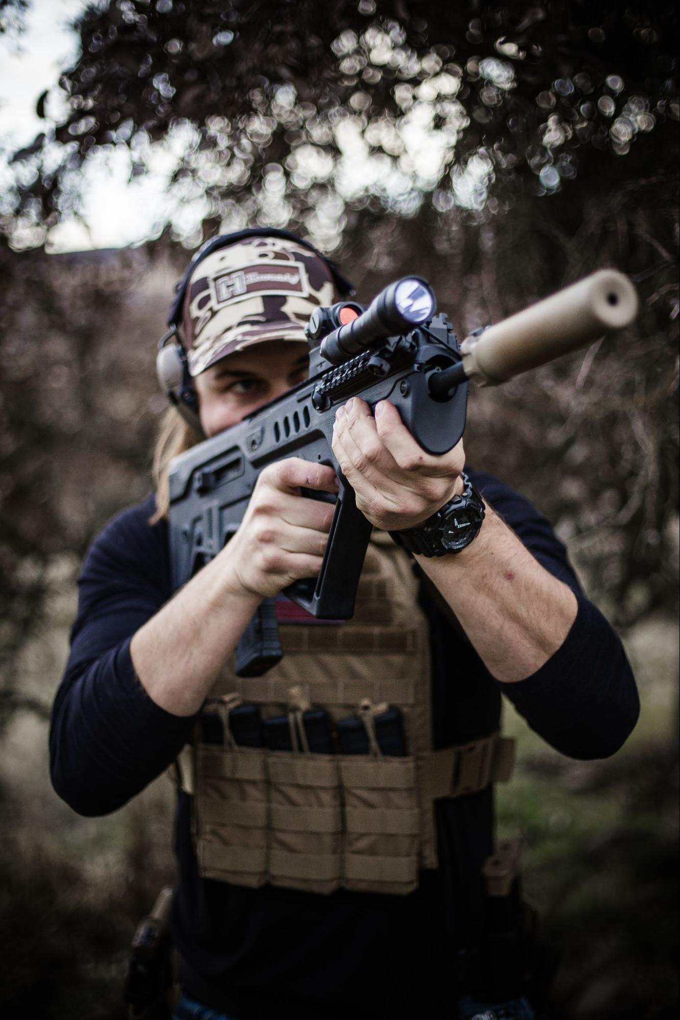 Man with an assault rifle