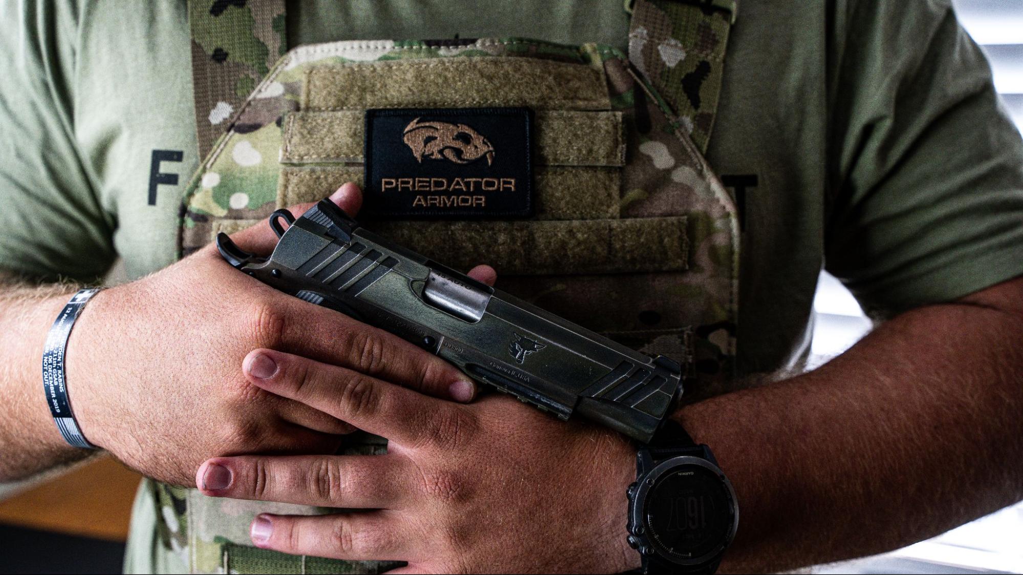 Plate carrier and pistol