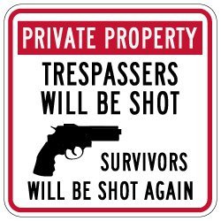Private Property sign