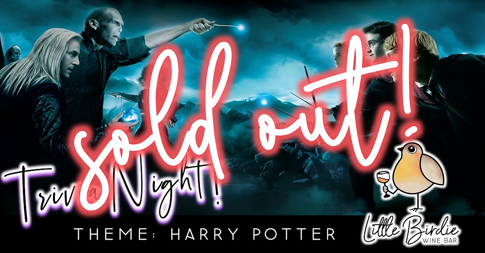 SOLD OUT: Trivia Night: Harry Potter Theme! (10/19 @ 6:30pm)