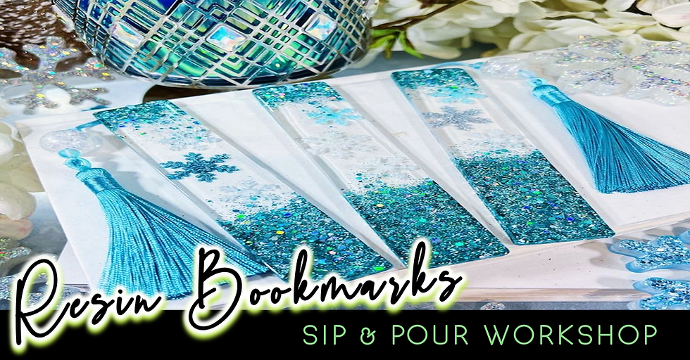 Winter Resin Bookmarks | Sip & Pour Workshop (12/17 @ 5:00PM)