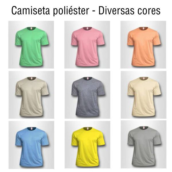 Camiseta Poliéster Cores