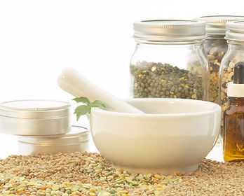 compounding mortar and pestle with ingrdints