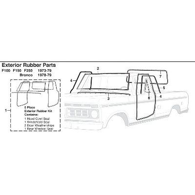 Miniatura: HULES PARA PUERTAS Y VENTANAS PARA FORD PICK UP DEL 73 AL 79