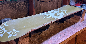 Before Snowboard Repair