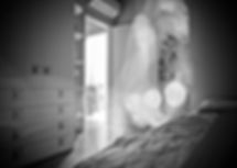 Scary footage of a ghost floating above a bed