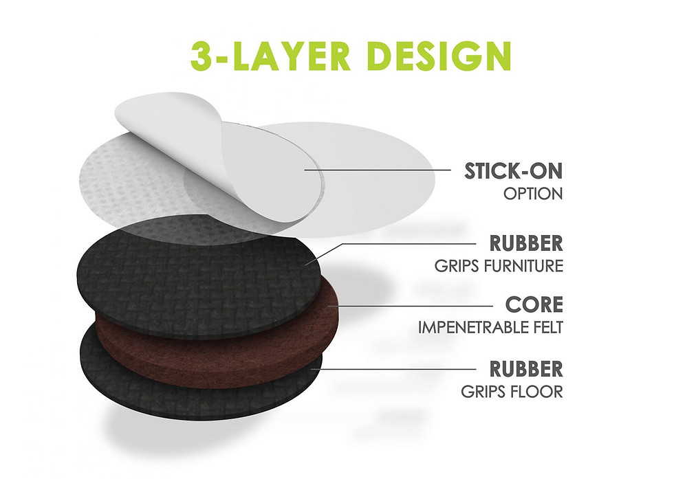 Thumbnail: Set of 8, 2” Round (51mm) Gripper Pads, Brown/Black