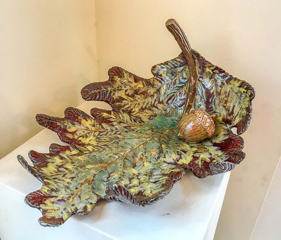 Autumn Leaf with Acorn
