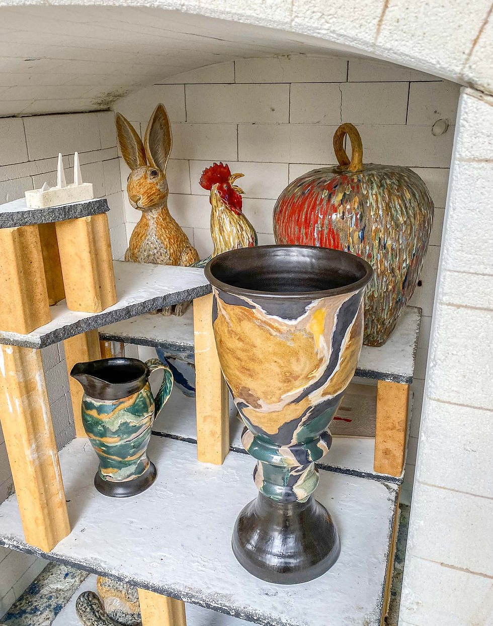 A peek inside the kiln