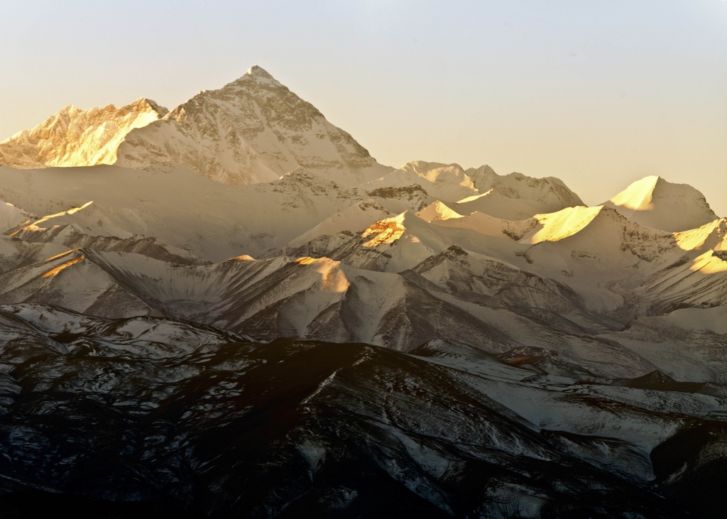 The Himalayas at sunrise — setting of The Heart of Kala Pattar