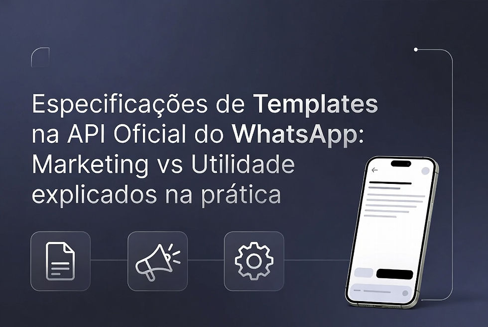 Especificações de Templates na API Oficial do WhatsApp: Marketing vs Utilidade explicados na prática