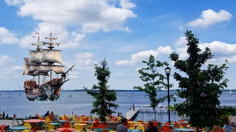 Pirate Ship Appears on Lake Mendota