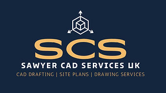 Sawyer CAD Services logo for UK CAD drafting, floor plans, site layouts and drawing services