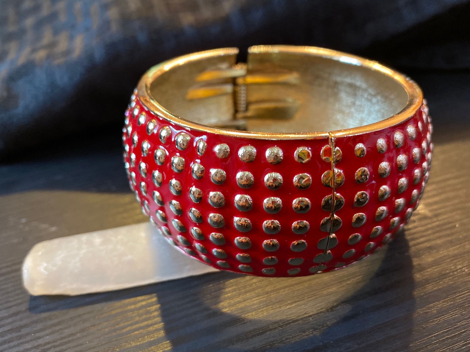 DST Red/Gold Cuff Bangle Bracelet