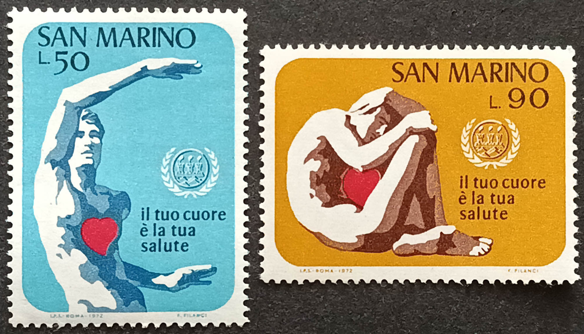 Сан-Маріно 1972, Всесвітній день серця, Mi 1013-1014