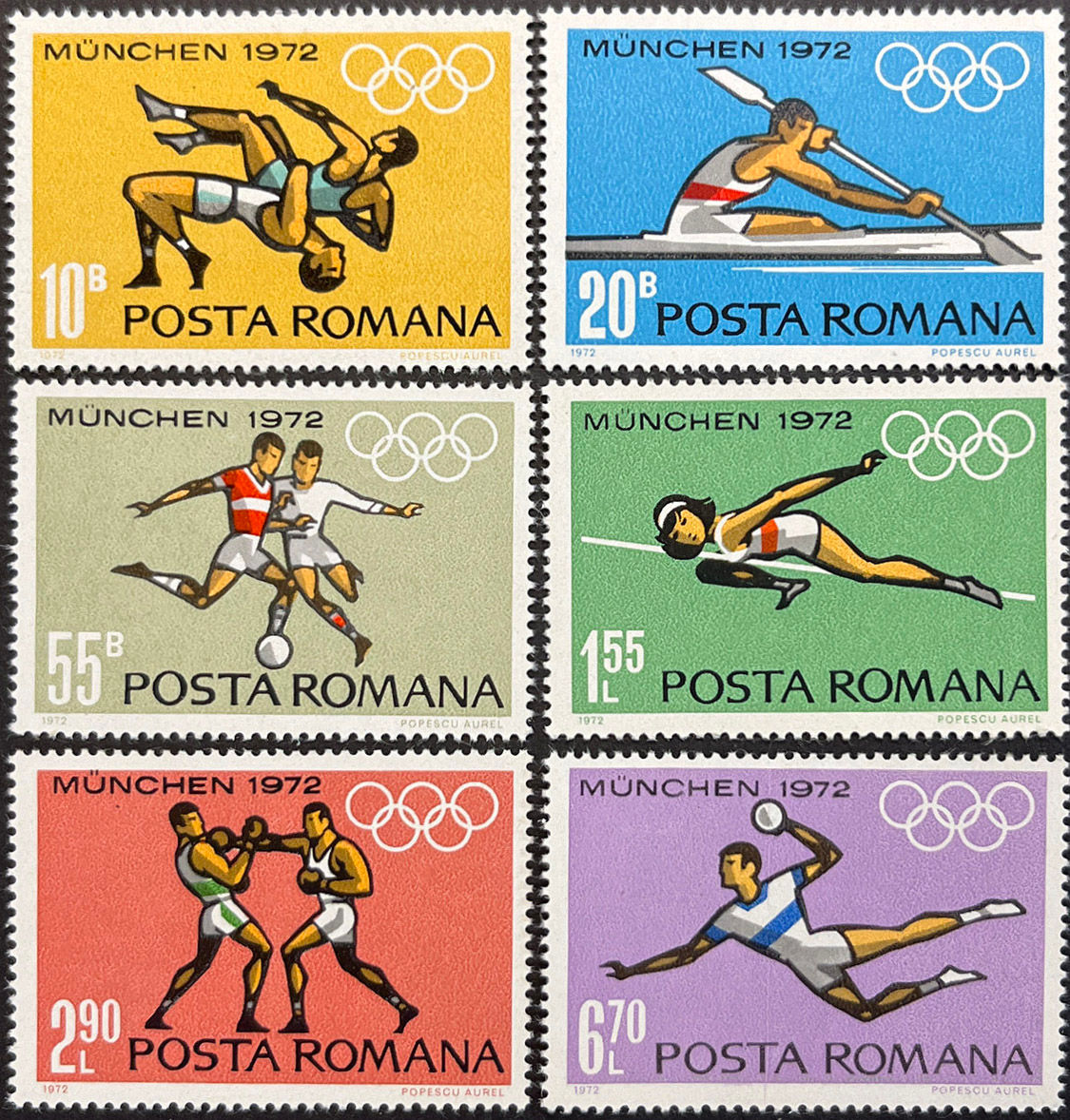 Румунія 1972, Mi 3012-3017, MNH