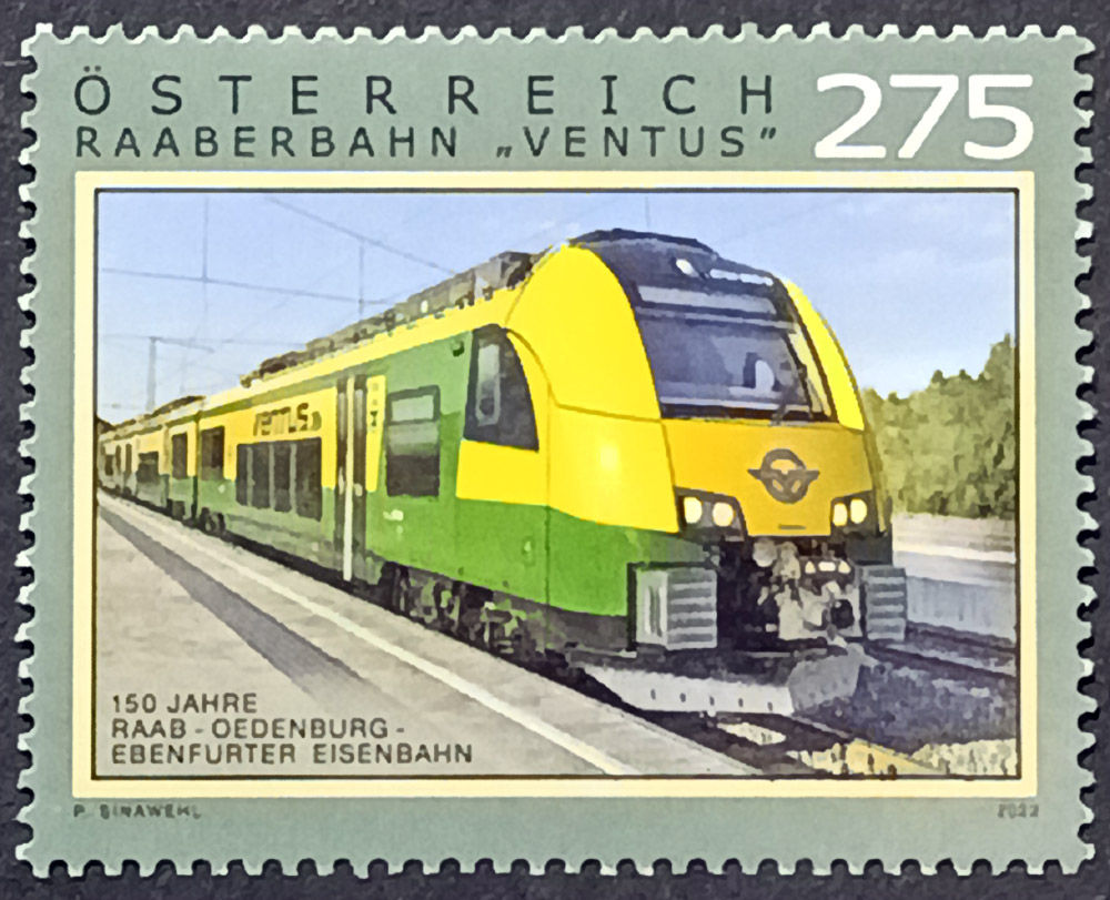 Австрія 2022, Залізничний транспорт, MNH