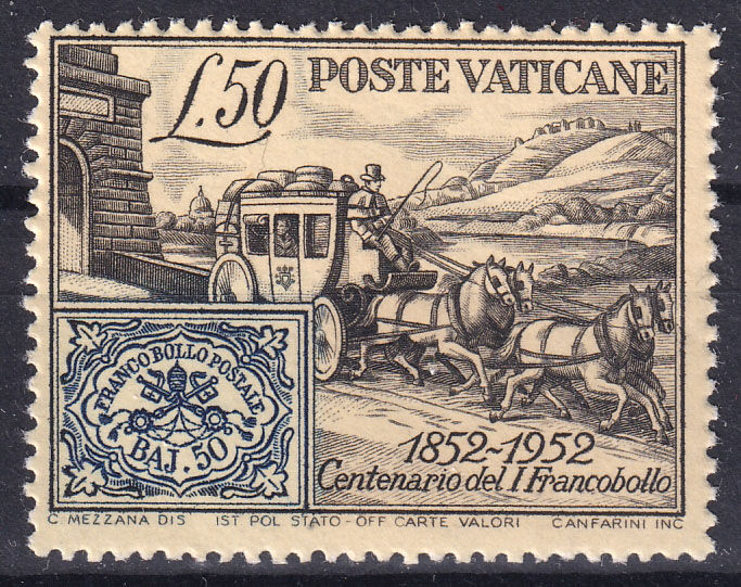 Ватикан 1952, Ювілей марки, Mi 188