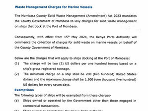 KPA WASTE MANAGEMENT CHARGES AND PARKING FEE COLLECTION