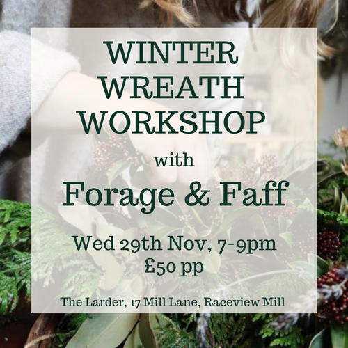 Winter Wreath with Forage & Faff The Larder