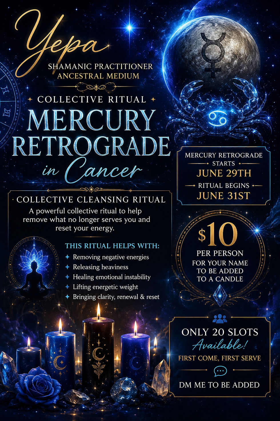 Mercury Retrograde in Cancer ♋️ Collective Ritual 🕯️$10…