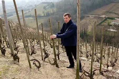 Domaine Coursodon - Jerome Coursodon in vineyard - Graft Wine.webp