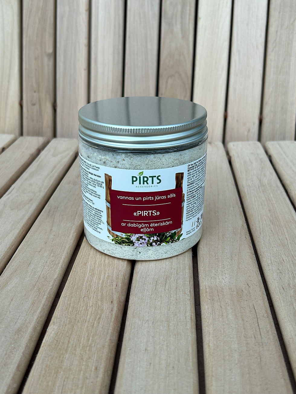 Sea salt for bath, shower and sauna with milk powder and essential oils