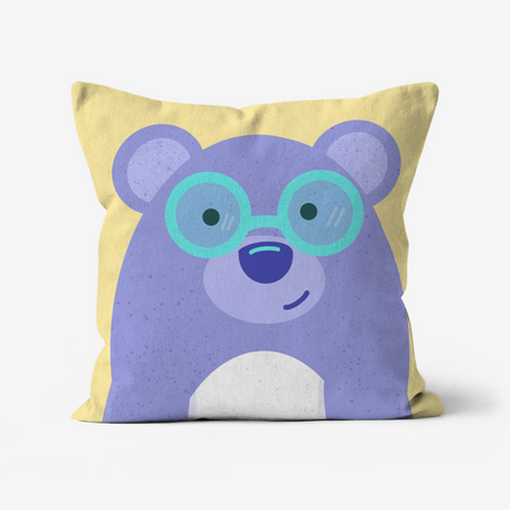 Bear in Glasses Cushion