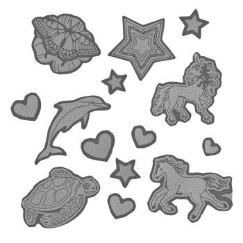 Miniaturbild: Reflektierende Textilsticker-Set Step by Step
