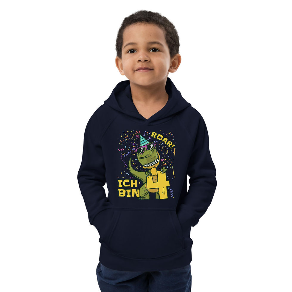 Miniaturbild: Geburtstags Hoodie T-Rex Party 4 Jährig