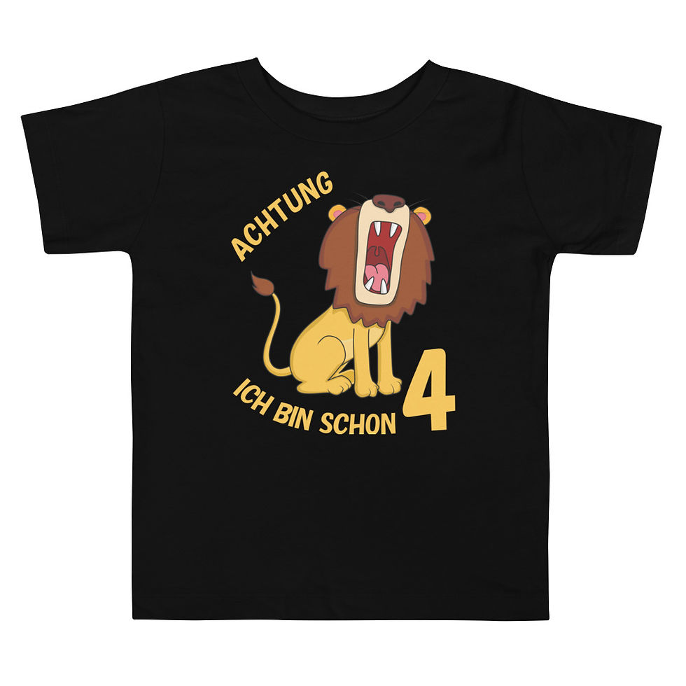 Miniaturbild: Geburtstags T-Shirt Löwe 4 Jährig