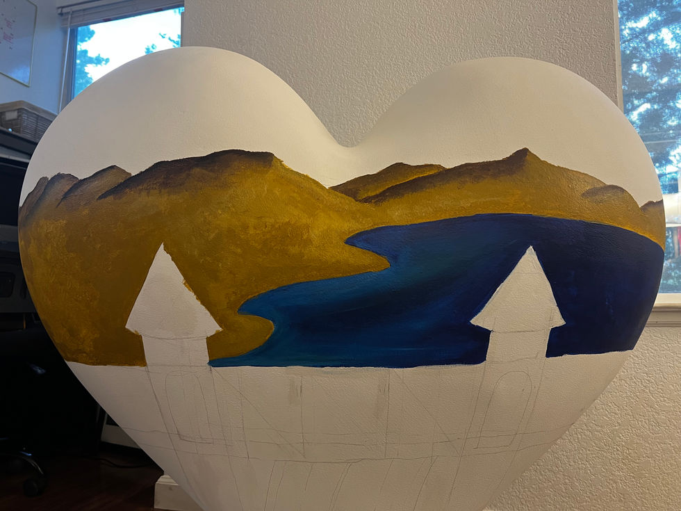 heart sculpture in progress 