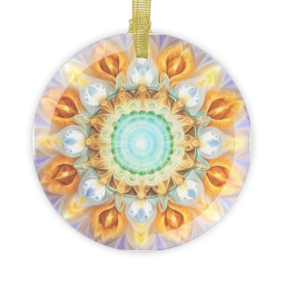 Thumbnail: Healing Mandala Glass Ornament (Bliss)